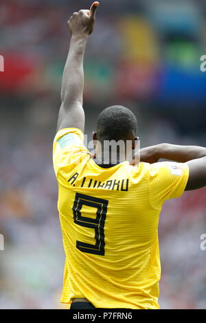 Moskau, Russland. 23. Juni 2018. Romelu Lukaku (BEL) Fußball / Fussball: FIFA WM Russland 2018 Match Belgien 5-2 Tunesien bei Spartak Stadium in Moskau, Russland. Credit: MUTSU KAWAMORI/LBA/Alamy leben Nachrichten Stockfoto