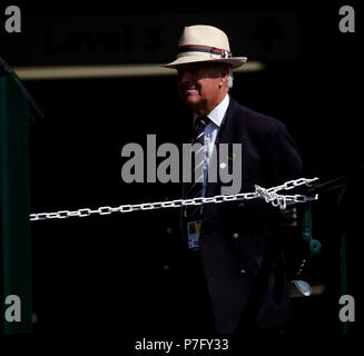 WIMBLEDON STEWARD, die Wimbledon Championships 2018, die Wimbledon Championships 2018 DIE ALL ENGLAND TENNIS CLUB, 2018 Stockfoto