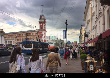 St. Petersburg, Russland. 04. Juli 2018. Impressionen St. Petersburg. Stadtansicht.Stadt, Sehenswürdigkeiten, Gebäude. Fußball-WM 2018 in Russland vom 14.06. - 15.07.2018. | Verwendung der weltweiten Kredit: dpa/Alamy leben Nachrichten Stockfoto