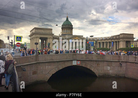St. Petersburg, Russland. 04. Juli 2018. Impressionen St. Petersburg. Stadtansicht.Stadt, Sehenswürdigkeiten, Gebäude. Fußball-WM 2018 in Russland vom 14.06. - 15.07.2018. | Verwendung der weltweiten Kredit: dpa/Alamy leben Nachrichten Stockfoto
