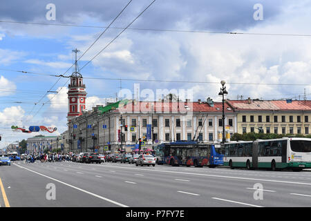 St. Petersburg, Russland. 04. Juli 2018. Impressionen St. Petersburg. Stadtansicht.Stadt, Sehenswürdigkeiten, Gebäude. Fußball-WM 2018 in Russland vom 14.06. - 15.07.2018. | Verwendung der weltweiten Kredit: dpa/Alamy leben Nachrichten Stockfoto