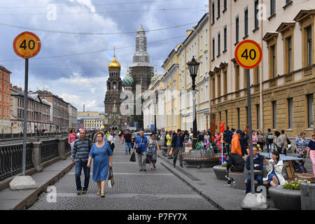 St. Petersburg, Russland. 04. Juli 2018. Impressionen St. Petersburg. Stadtansicht.Stadt, Sehenswürdigkeiten, Gebäude. Fußball-WM 2018 in Russland vom 14.06. - 15.07.2018. | Verwendung der weltweiten Kredit: dpa/Alamy leben Nachrichten Stockfoto