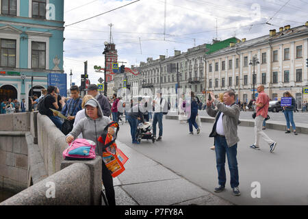 St. Petersburg, Russland. 04. Juli 2018. Impressionen St. Petersburg. Stadtansicht.Stadt, Sehenswürdigkeiten, Gebäude. Fußball-WM 2018 in Russland vom 14.06. - 15.07.2018. | Verwendung der weltweiten Kredit: dpa/Alamy leben Nachrichten Stockfoto