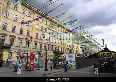 St. Petersburg, Russland. 04. Juli 2018. Impressionen St. Petersburg. Stadtansicht.Stadt, Sehenswürdigkeiten, Gebäude. Fußball-WM 2018 in Russland vom 14.06. - 15.07.2018. | Verwendung der weltweiten Kredit: dpa/Alamy leben Nachrichten Stockfoto