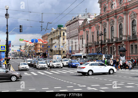 St. Petersburg, Russland. 04. Juli 2018. Impressionen St. Petersburg. Stadtansicht.Stadt, Sehenswürdigkeiten, Gebäude. Fußball-WM 2018 in Russland vom 14.06. - 15.07.2018. | Verwendung der weltweiten Kredit: dpa/Alamy leben Nachrichten Stockfoto