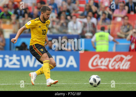 23 Juni 2018, Spartak Stadium, Moskau, Russland; FIFA Fußball-WM, Gruppe G, Belgien gegen Tunesien; Eden Hazard Stockfoto