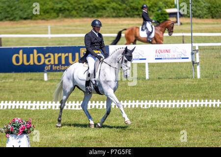 Wroughton, UK. 5. Juli 2018. Matthäus Heide reiten Aloha. GBR. St James Place Barbury Horse Trials. Horse Trials. CIC3*. Abschnitt B. Horse Trials. Dressur. Barbury Castle. Wroughton. Somerset. UK. Tag 1. 05/07/2018. Credit: Sport in Bildern/Alamy leben Nachrichten Stockfoto