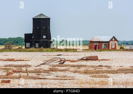 Die orfordness Rotierende Wireless Beacon, bekannt als orfordness Beacon oder manchmal das Schwarze Beacon, war schon früh ein Radio- und Navigationsgerät Stockfoto