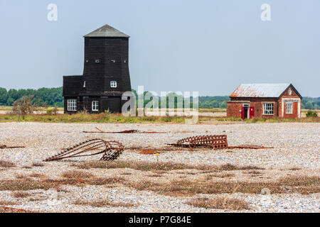 Die orfordness Rotierende Wireless Beacon, bekannt als orfordness Beacon oder manchmal das Schwarze Beacon, war schon früh ein Radio- und Navigationsgerät Stockfoto