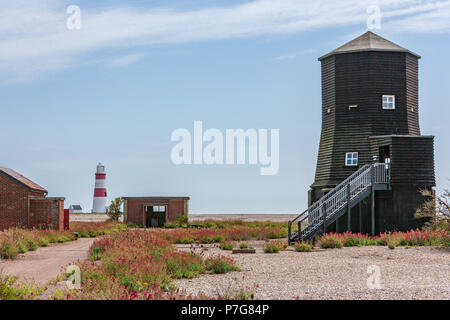 Die orfordness Rotierende Wireless Beacon, bekannt als orfordness Beacon oder manchmal das Schwarze Beacon, war schon früh ein Radio- und Navigationsgerät Stockfoto