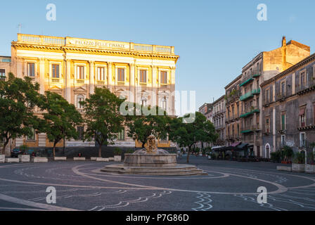 Anzeigen von Vincenzo Bellini in Catania am Nachmittag Stockfoto