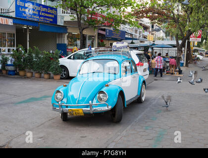 Alten VW Käfer Auto, Vientiane, Laos, Asien. Stockfoto