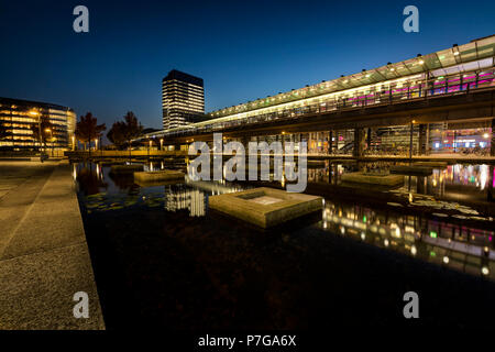 Orestad Bahnhof in Kopenhagen Stockfoto