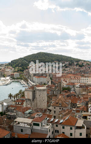 Blick vom Kirchturm der Hl. Domnius, Split, Kroatien Stockfoto