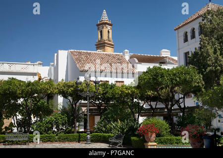 Plaza de las Flores in Estepona Stockfoto