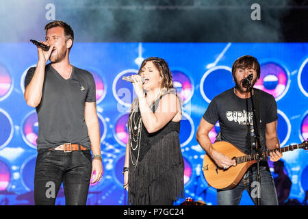 Lady Antebellum im Konzert Stockfoto