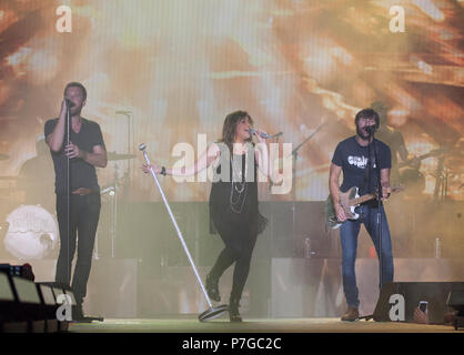 Lady Antebellum im Konzert Stockfoto