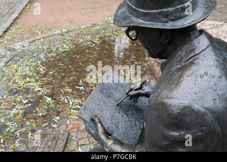 Ein Denkmal für eine Polnische Landschaft Maler Jan Korcz in Gorzów Wielkopolski, Woiwodschaft Lebus, Polen. Stockfoto