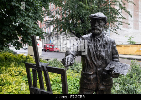 Ein Denkmal deutscher Maler und Zeichner Ernst Henseler in Gorzów Wielkopolski, Woiwodschaft Lebus, Polen. Stockfoto