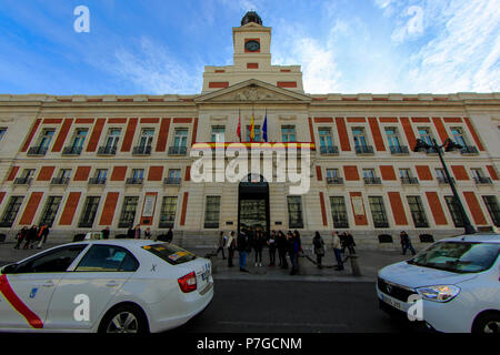 Comunidad de Madrid Gebäude in Puerta del Sol Plaza, Madrid, Spanien Stockfoto