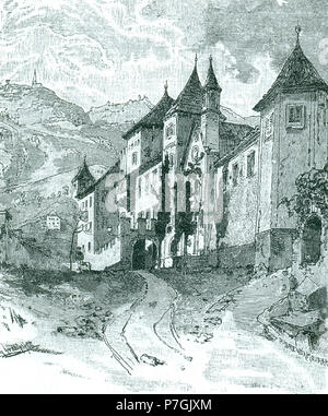 English: Ansitz Klebenstein um 1885 dieser Medien zeigt das kulturelle Erbe Denkmal mit der Nummer 14007 in Südtirol. . 7 Januar 2014, 12:17:56 23 Ansitz Klebenstein um 1885 Stockfoto