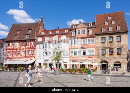 COBURG, Deutschland - Juni 20: Menschen den historischen Marktplatz von Coburg, Deutschland am 20. Juni 2018. Stockfoto