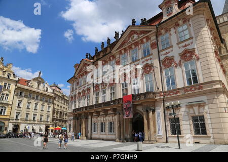 Kinský Palast National Gallery, Old Town Square (nordostecke), Staré Město (Altstadt), Prag, Tschechien (Tschechische Republik), Europa Stockfoto