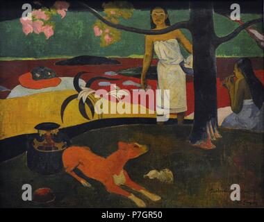 Paul Gauguin (1848-1903). Französischer Maler. Pastoralen Tahitiennes, 1892. Öl auf Leinwand. Die Eremitage. Sankt Petersburg. Russland. Stockfoto