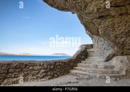 Golizyn Trail. Sudak Krim Russland Stockfoto