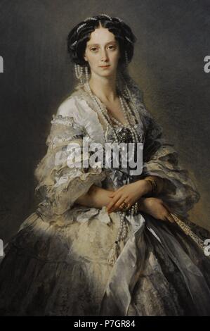 Maria Alexandrovna (1824-1880). Kaiserin von Russland, Ehefrau von Alexander II. Porträt des deutschen Malers Franz Xaver Winterhalter (1805-1873), 1857. Öl auf Leinwand. Die Eremitage. Sankt Petersburg. Russland. Stockfoto