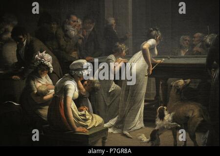 Louis Leopold Boilly (1761-1845). Französischer Maler. Spiel Billard, 1807. Detail. Öl auf Leinwand. Die Eremitage. Sankt Petersburg. Russland. Stockfoto