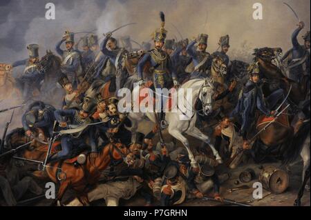Albrecht Adam (1786-1862). Deutscher Maler. Kampfszene, 1838. Detail. Öl auf Leinwand. Die Eremitage. Sankt Petersburg. Russland. Stockfoto