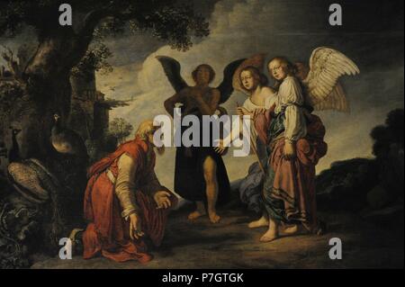 Pieter Lastman (1583-1633). Niederländischer Maler. Abraham und die drei Engel, 1621. Die Eremitage. Sankt Petersburg. Russland. Stockfoto