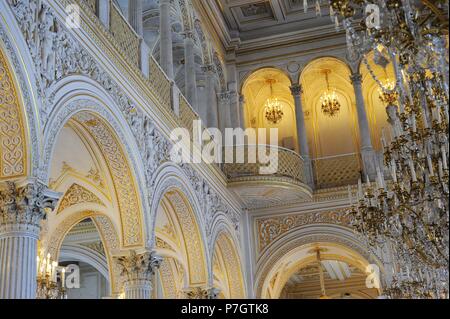 Die Eremitage. Der Pavillon-Halle. Innenraum. Detail. Sankt Petersburg. Russland. Stockfoto