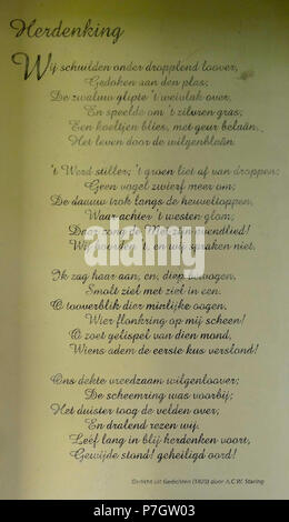 20150522 Herdenking Gedicht starrte. Stockfoto