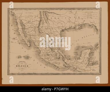 Mapa de los Estados Unidos de Méjico - segun lo organizado y definido por  las varias actas del congreso de dicha républica y construido por las  mejores autoridades Stockfotografie - Alamy