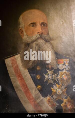 Joaquin Vara de Rey y Rubio, Brigadegeneral, 1840-1898, Burg von San Carlos, 17, Palma, Mallorca, Balearen, Spanien. Stockfoto