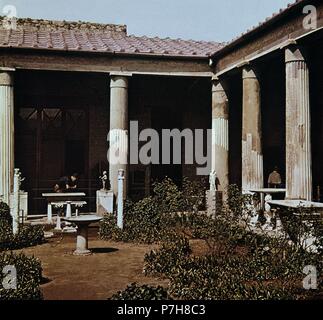 ATRIO. Lage: CASA DEI VETTII, ITALIA. Stockfoto