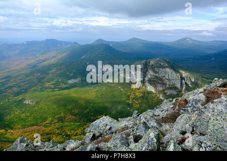 Ein Blick von der Jagd Trail, Mount Katahdin, Baxter State Park, Maine Stockfoto