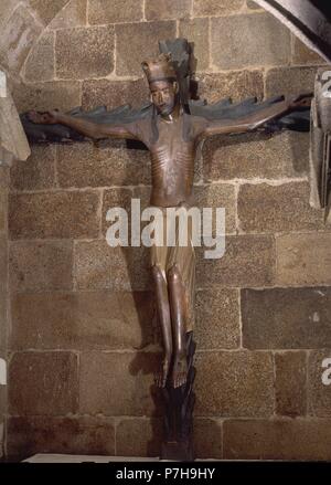 CAPILLA DE LA ASUNCION CRISTO ROMANICO DEL S XII. Lage: Catedral, Orense, Spanien. Stockfoto