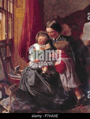 Houghton Arthur Boyd - Mutter und Kinder lesen Stockfoto
