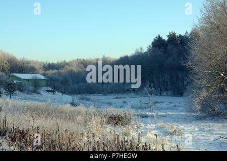 Winter in Litauen Stockfoto