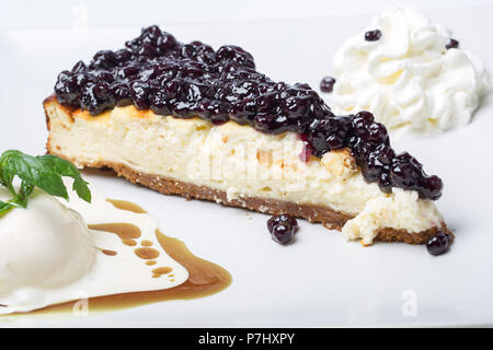 Nahaufnahme der leckeren Käsekuchen Stockfoto