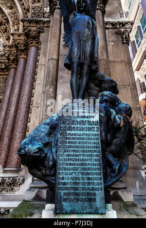 Weltkrieg ein Denkmal an der St. Michael's Cornhill Kirche. London, England Stockfoto