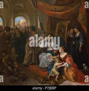 Jan Steen - Moses und Pharao Krone-C 1670 Stockfoto