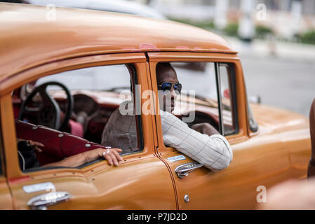 Classic Cars in Havanna, Kuba. Stockfoto