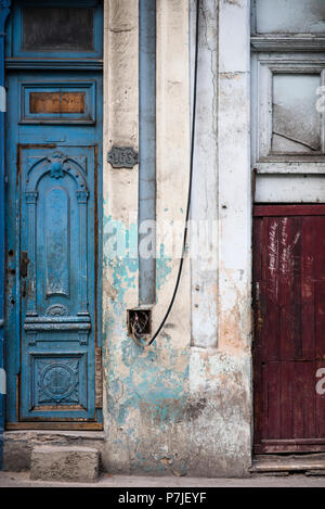 Äußere Texturen aus den Straßen von Havanna, Kuba. Stockfoto