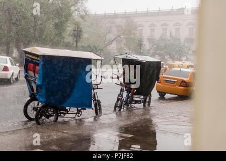 Ein tropischer Sturm hits Havanna, Kuba. Stockfoto