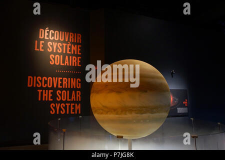 Laval, Kanada, Januar 22, 2018. Statische Anzeige der Jupiter am Cosmodome in Laval, Quebec. Credit: Mario Beauregard/Alamy leben Nachrichten Stockfoto