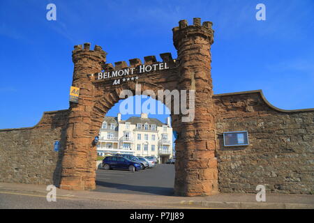 Eingang zum Hotel Belmont in Sidmouth, East Devon Stockfoto